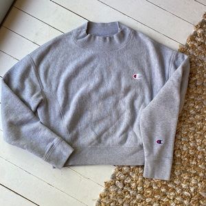 Champion cropped gray sweatshirt size XS